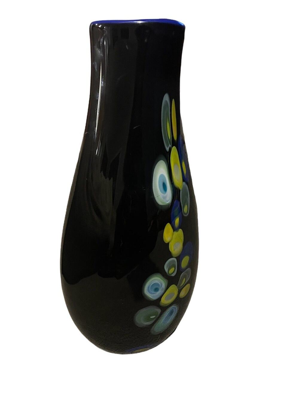 DeHANNA JONES Signed 2006 Seattle Studio Art Glass Flat MURRINE VASE999